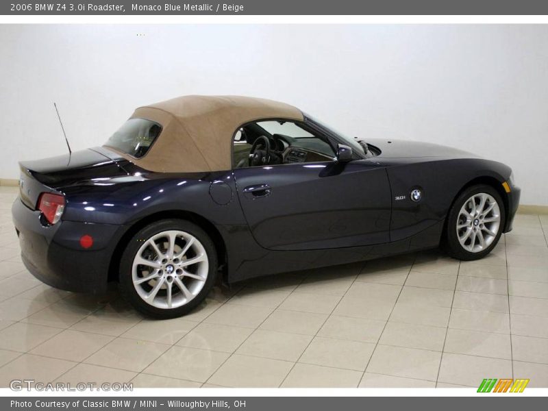 Monaco Blue Metallic / Beige 2006 BMW Z4 3.0i Roadster