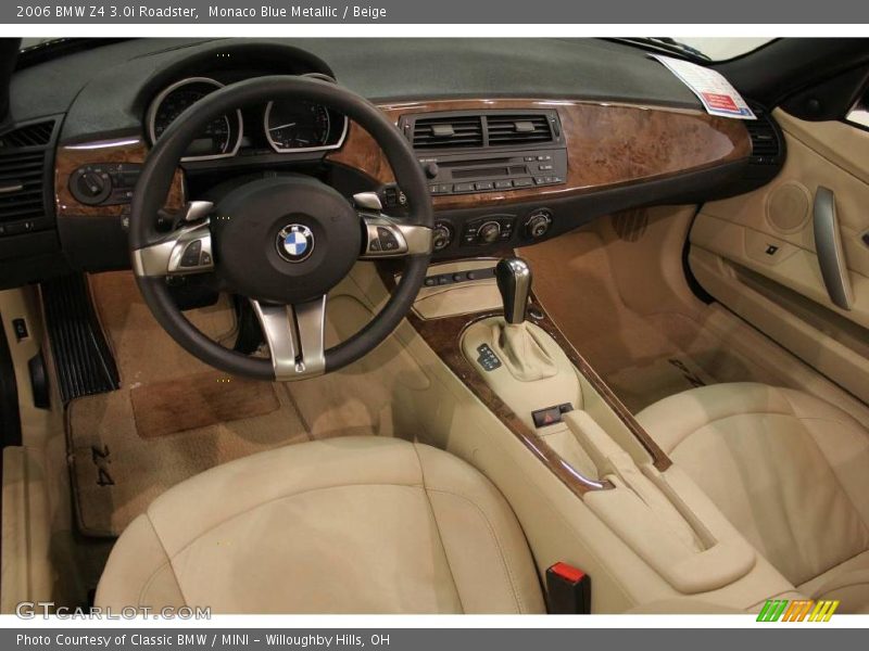 Monaco Blue Metallic / Beige 2006 BMW Z4 3.0i Roadster