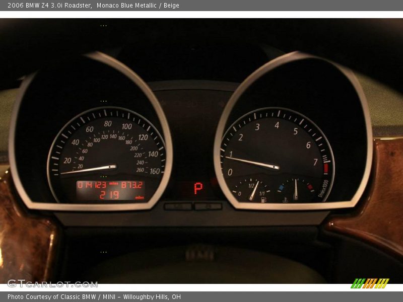 Monaco Blue Metallic / Beige 2006 BMW Z4 3.0i Roadster