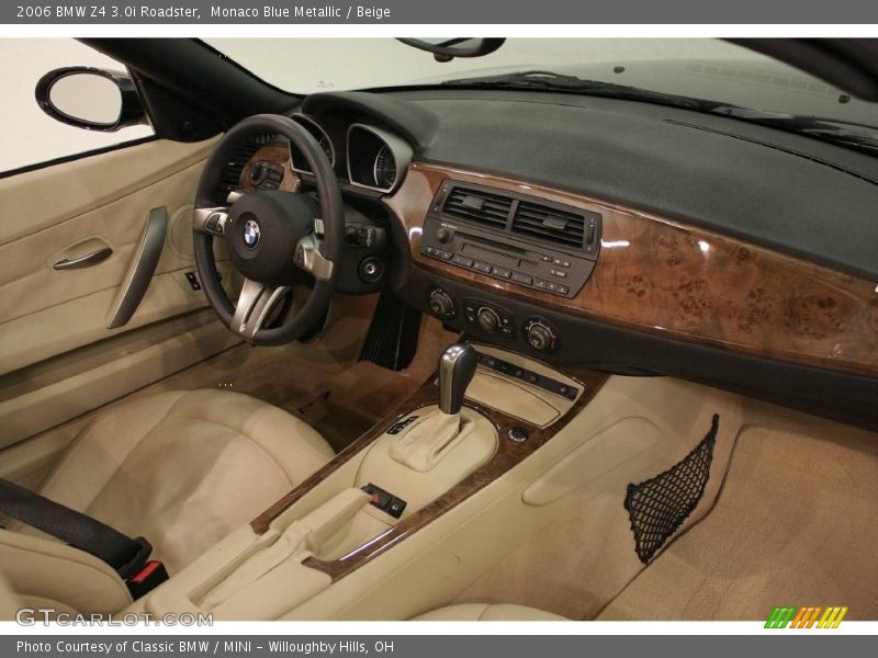 Monaco Blue Metallic / Beige 2006 BMW Z4 3.0i Roadster