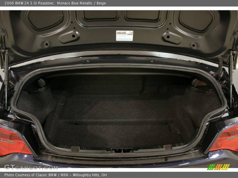 Monaco Blue Metallic / Beige 2006 BMW Z4 3.0i Roadster