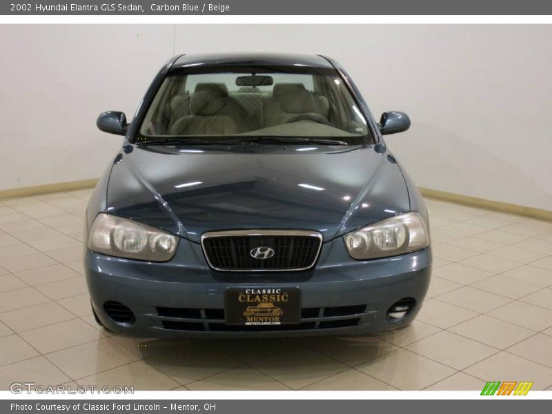 Carbon Blue / Beige 2002 Hyundai Elantra GLS Sedan