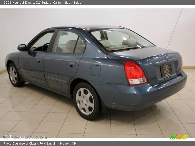 Carbon Blue / Beige 2002 Hyundai Elantra GLS Sedan
