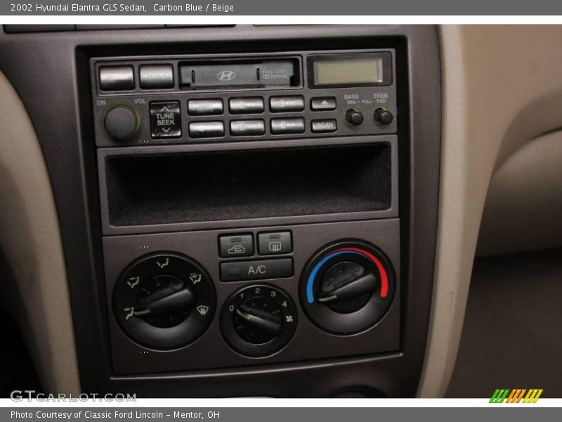 Carbon Blue / Beige 2002 Hyundai Elantra GLS Sedan