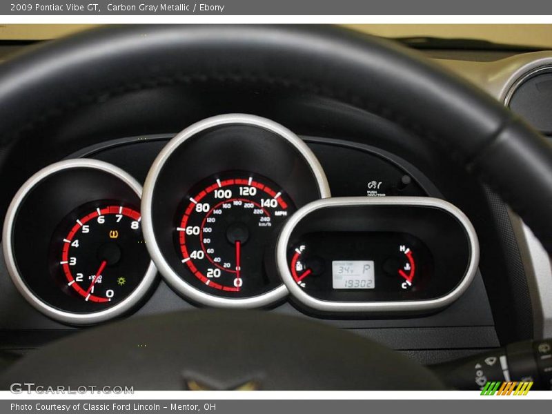 Carbon Gray Metallic / Ebony 2009 Pontiac Vibe GT