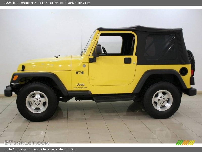 Solar Yellow / Dark Slate Gray 2004 Jeep Wrangler X 4x4