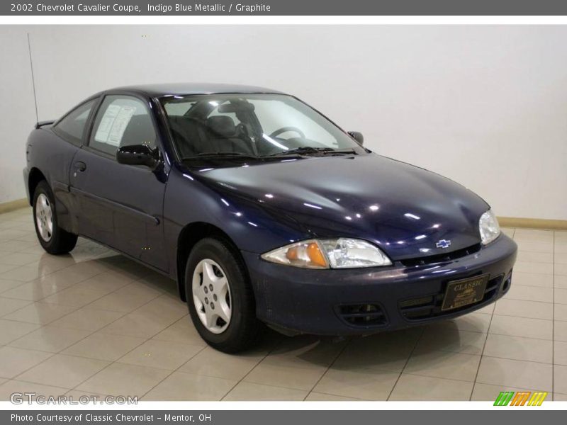 Indigo Blue Metallic / Graphite 2002 Chevrolet Cavalier Coupe