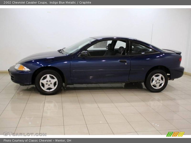 Indigo Blue Metallic / Graphite 2002 Chevrolet Cavalier Coupe