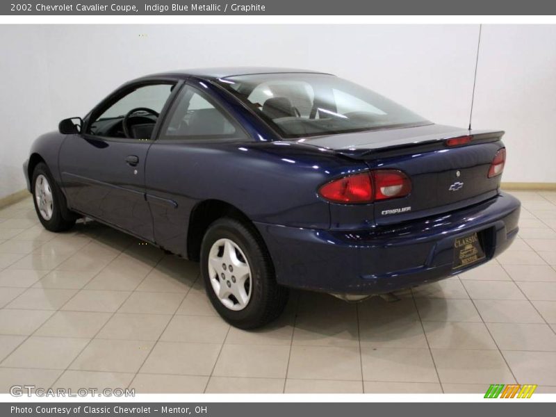 Indigo Blue Metallic / Graphite 2002 Chevrolet Cavalier Coupe