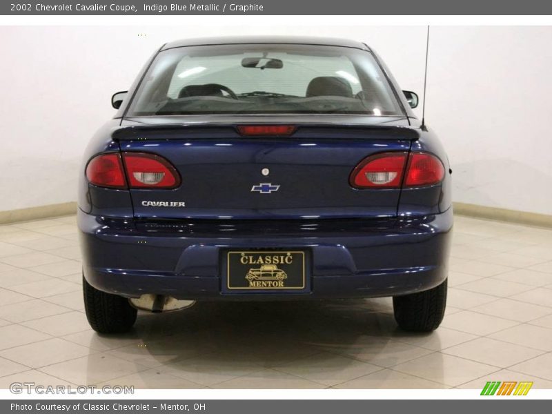 Indigo Blue Metallic / Graphite 2002 Chevrolet Cavalier Coupe