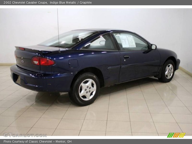 Indigo Blue Metallic / Graphite 2002 Chevrolet Cavalier Coupe
