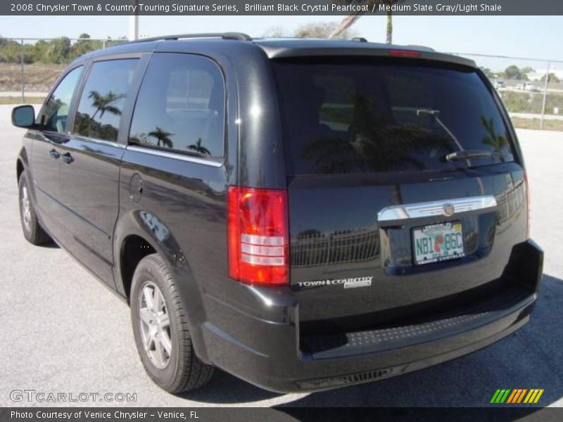 Brilliant Black Crystal Pearlcoat / Medium Slate Gray/Light Shale 2008 Chrysler Town & Country Touring Signature Series