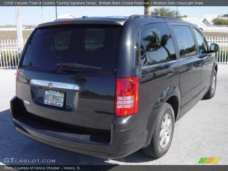 Brilliant Black Crystal Pearlcoat / Medium Slate Gray/Light Shale 2008 Chrysler Town & Country Touring Signature Series