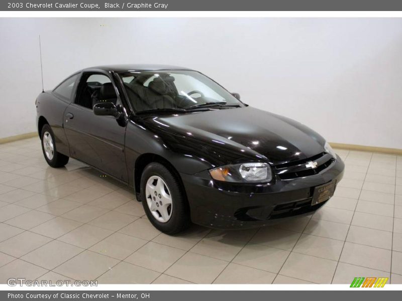 Black / Graphite Gray 2003 Chevrolet Cavalier Coupe