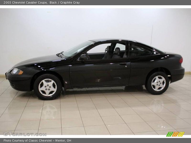 Black / Graphite Gray 2003 Chevrolet Cavalier Coupe