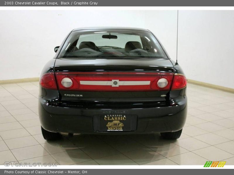 Black / Graphite Gray 2003 Chevrolet Cavalier Coupe