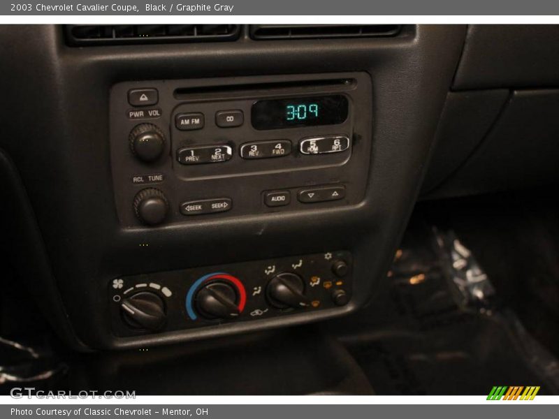 Black / Graphite Gray 2003 Chevrolet Cavalier Coupe