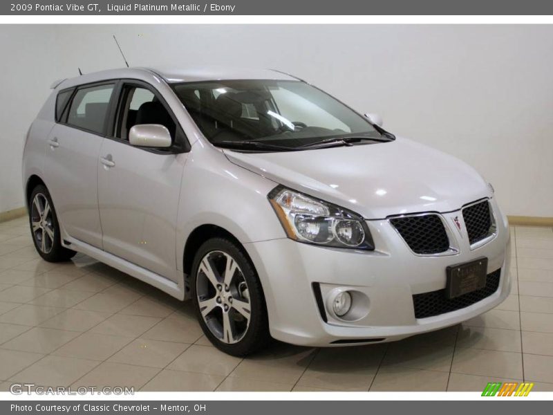 Liquid Platinum Metallic / Ebony 2009 Pontiac Vibe GT