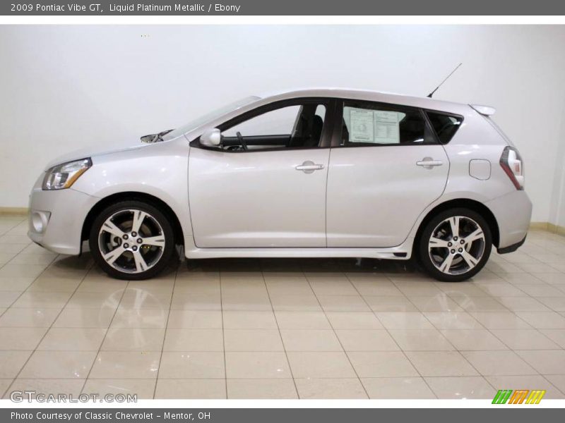 Liquid Platinum Metallic / Ebony 2009 Pontiac Vibe GT
