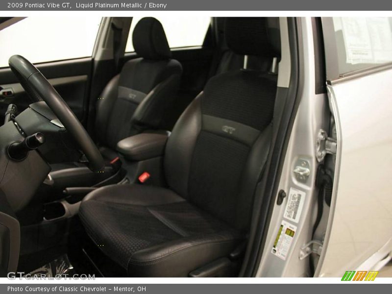 Liquid Platinum Metallic / Ebony 2009 Pontiac Vibe GT