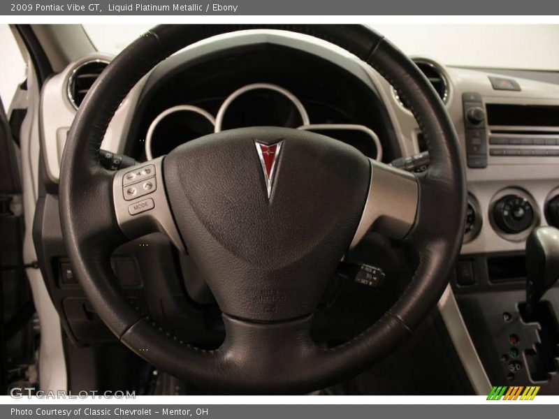 Liquid Platinum Metallic / Ebony 2009 Pontiac Vibe GT