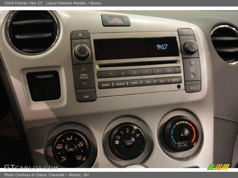 Liquid Platinum Metallic / Ebony 2009 Pontiac Vibe GT