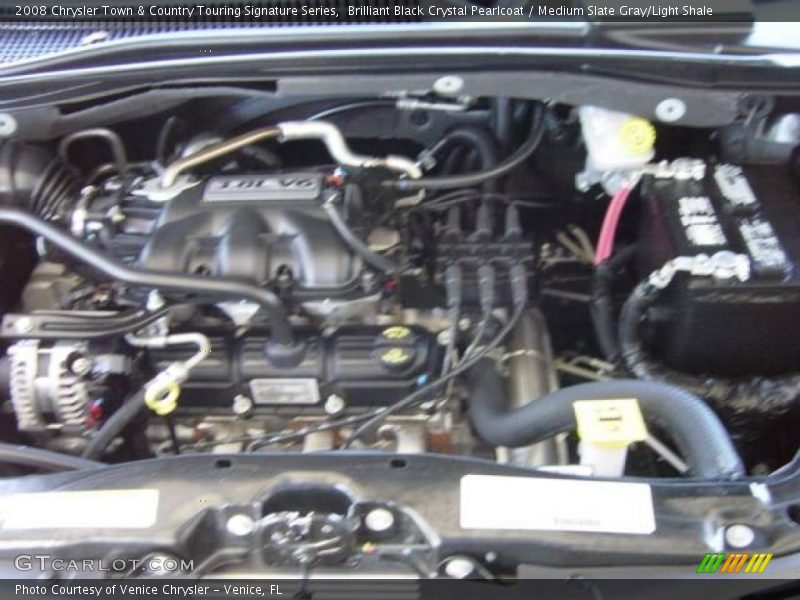 Brilliant Black Crystal Pearlcoat / Medium Slate Gray/Light Shale 2008 Chrysler Town & Country Touring Signature Series