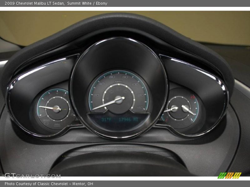 Summit White / Ebony 2009 Chevrolet Malibu LT Sedan