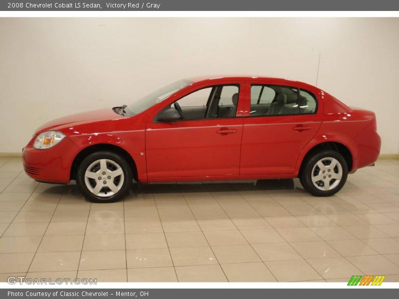 Victory Red / Gray 2008 Chevrolet Cobalt LS Sedan