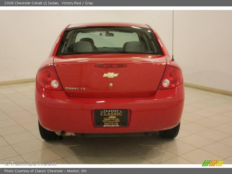 Victory Red / Gray 2008 Chevrolet Cobalt LS Sedan