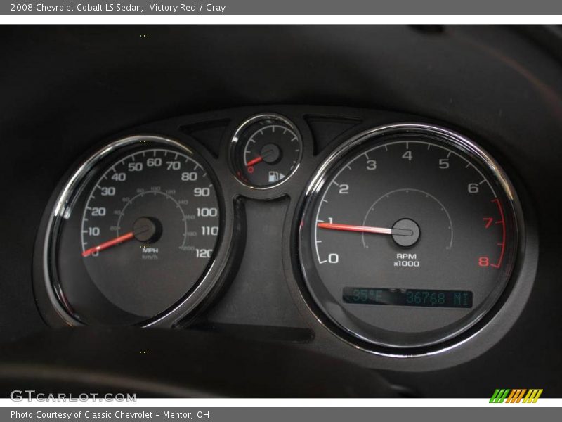 Victory Red / Gray 2008 Chevrolet Cobalt LS Sedan