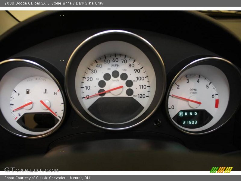 Stone White / Dark Slate Gray 2008 Dodge Caliber SXT