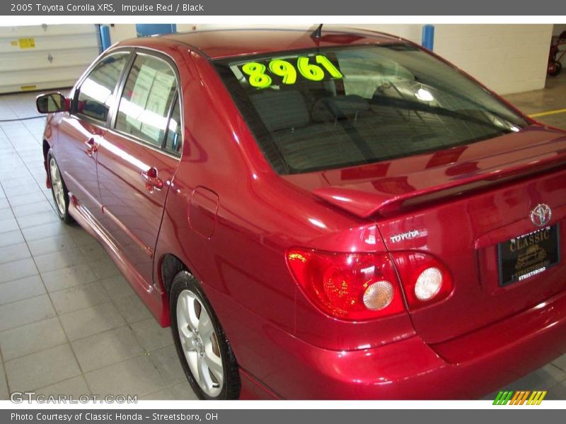 Impulse Red / Black 2005 Toyota Corolla XRS