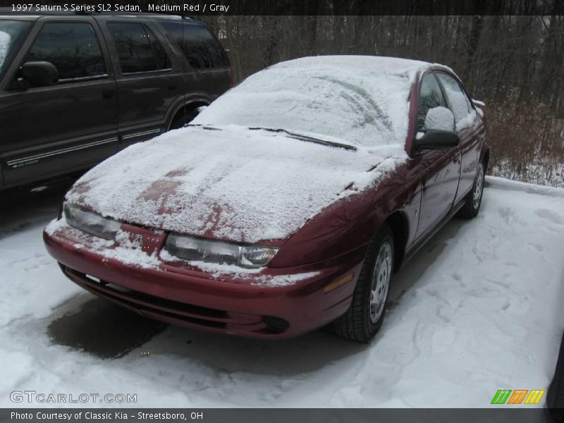 Medium Red / Gray 1997 Saturn S Series SL2 Sedan