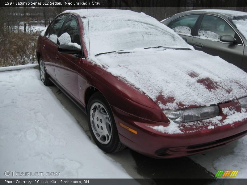 Medium Red / Gray 1997 Saturn S Series SL2 Sedan