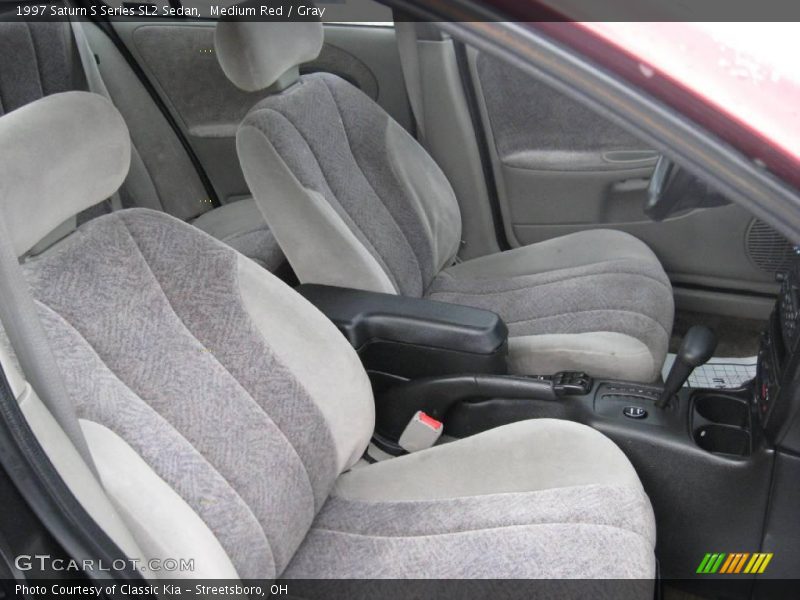 Medium Red / Gray 1997 Saturn S Series SL2 Sedan