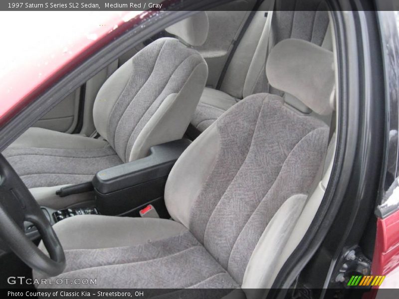Medium Red / Gray 1997 Saturn S Series SL2 Sedan