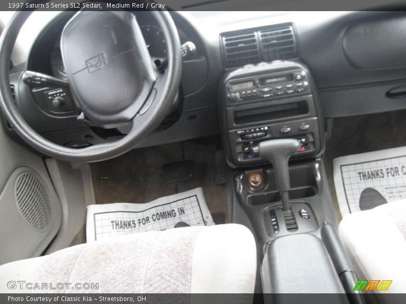 Medium Red / Gray 1997 Saturn S Series SL2 Sedan