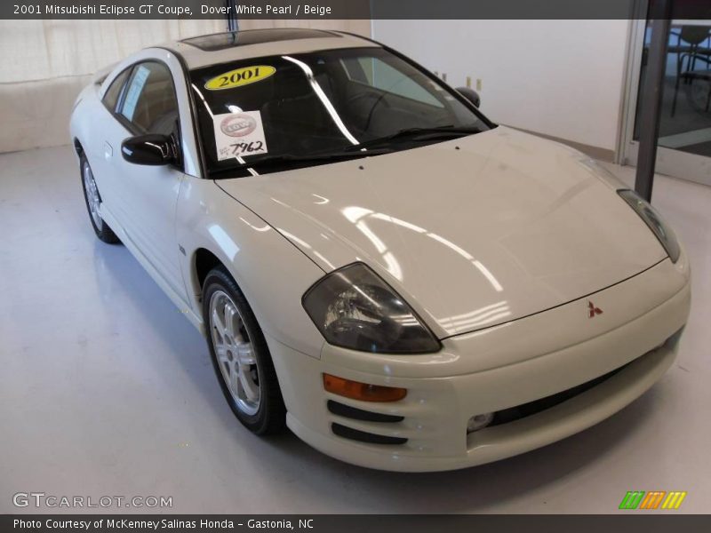 Dover White Pearl / Beige 2001 Mitsubishi Eclipse GT Coupe