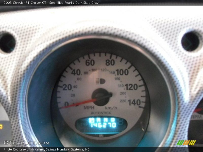 Steel Blue Pearl / Dark Slate Gray 2003 Chrysler PT Cruiser GT