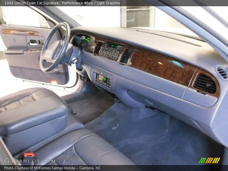 Performance White / Light Graphite 1999 Lincoln Town Car Signature