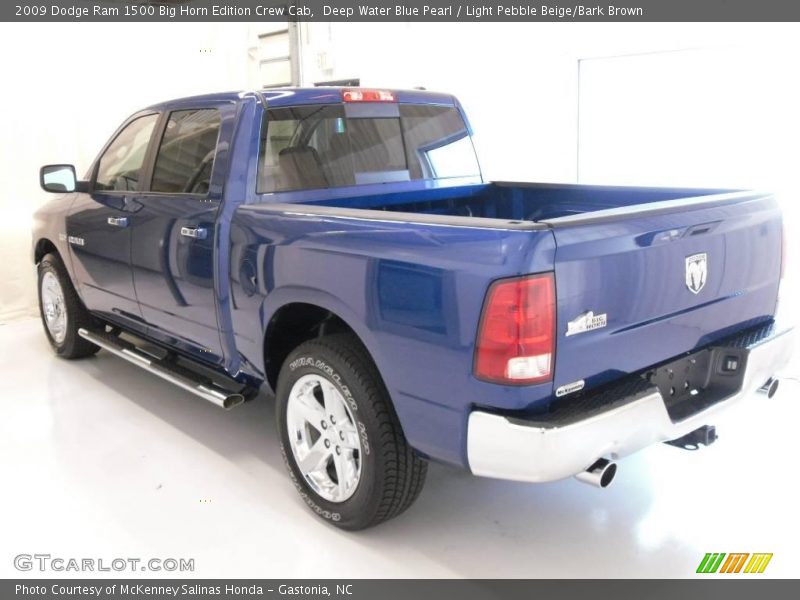 Deep Water Blue Pearl / Light Pebble Beige/Bark Brown 2009 Dodge Ram 1500 Big Horn Edition Crew Cab