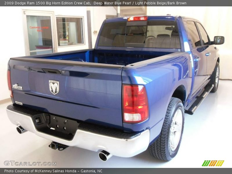 Deep Water Blue Pearl / Light Pebble Beige/Bark Brown 2009 Dodge Ram 1500 Big Horn Edition Crew Cab