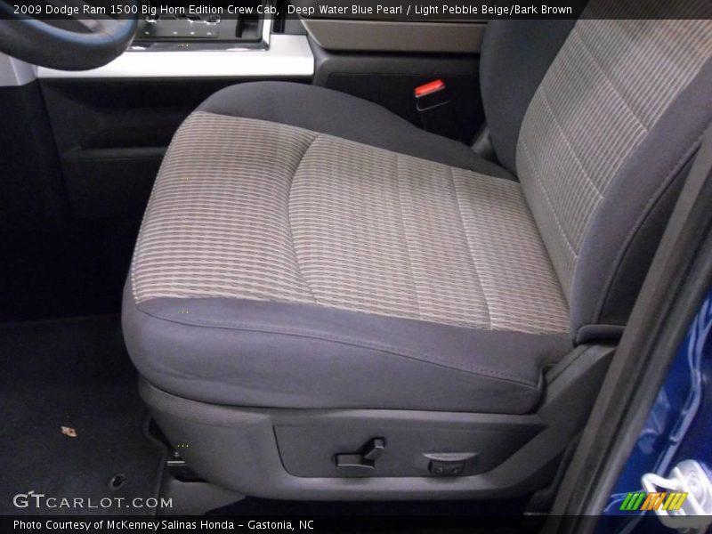 Deep Water Blue Pearl / Light Pebble Beige/Bark Brown 2009 Dodge Ram 1500 Big Horn Edition Crew Cab