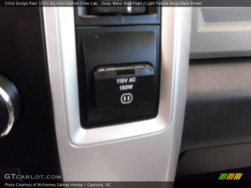 Deep Water Blue Pearl / Light Pebble Beige/Bark Brown 2009 Dodge Ram 1500 Big Horn Edition Crew Cab