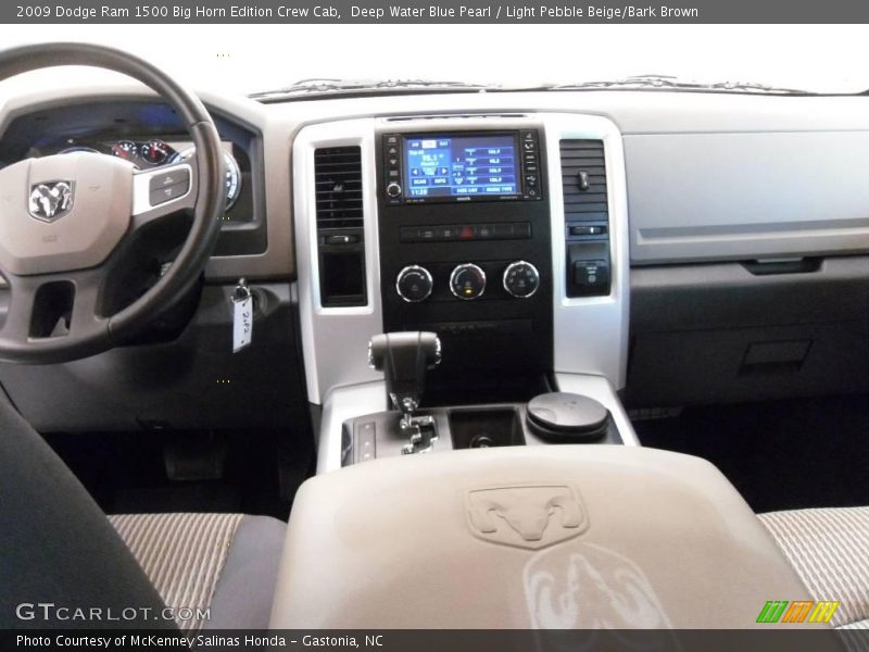 Deep Water Blue Pearl / Light Pebble Beige/Bark Brown 2009 Dodge Ram 1500 Big Horn Edition Crew Cab