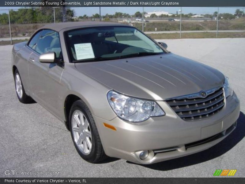 Light Sandstone Metallic / Dark Khaki/Light Graystone 2009 Chrysler Sebring Touring Convertible