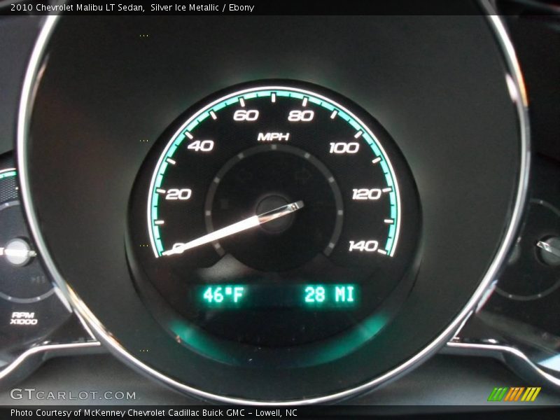 Silver Ice Metallic / Ebony 2010 Chevrolet Malibu LT Sedan
