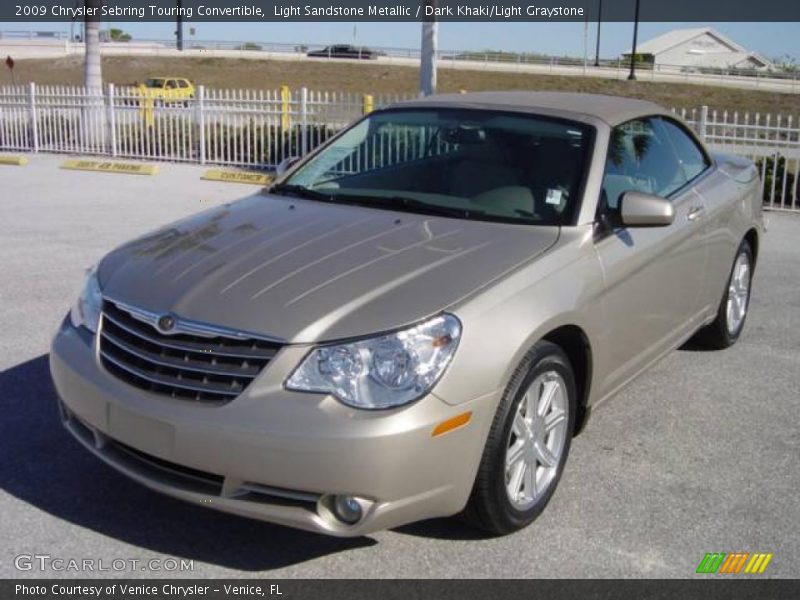 Light Sandstone Metallic / Dark Khaki/Light Graystone 2009 Chrysler Sebring Touring Convertible