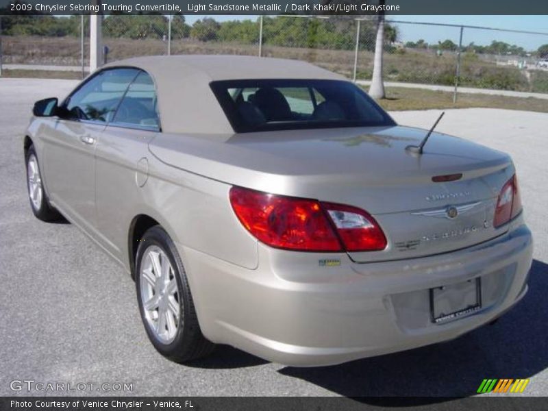 Light Sandstone Metallic / Dark Khaki/Light Graystone 2009 Chrysler Sebring Touring Convertible